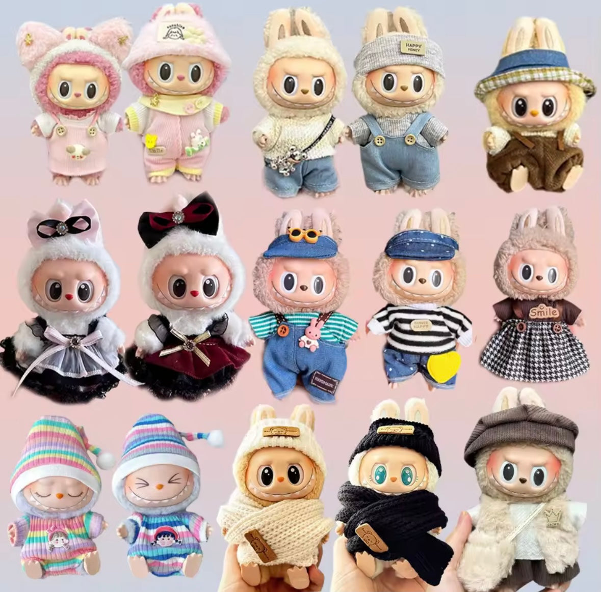 Official POP MART Labubu 17cm Plush Doll Clothes & Outfit Accessory Set