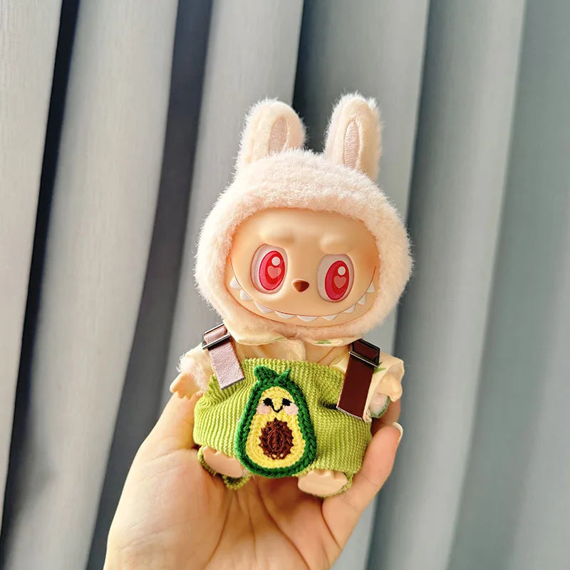 Kawaii 17cm Labubu Plush Doll Clothes & Custom Outfit Accessories