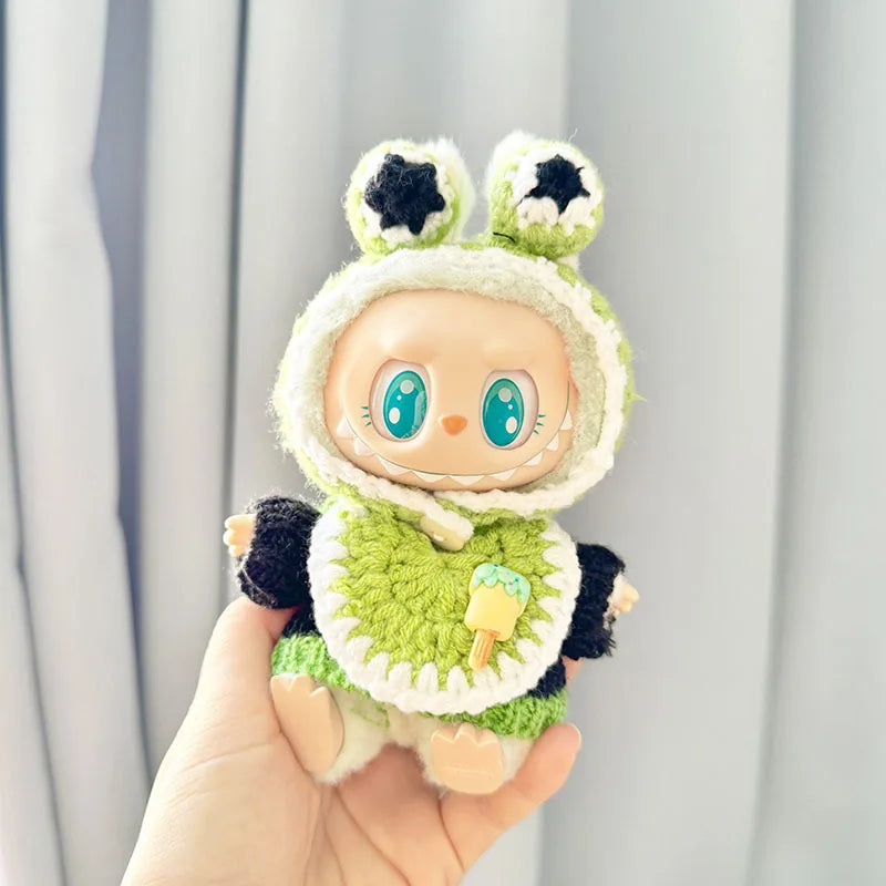 Kawaii 17cm Labubu Plush Doll Clothes & Custom Outfit Accessories
