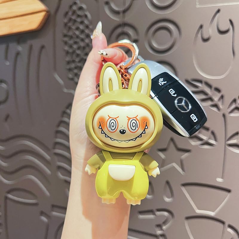 Labubu Keychain with Changeable Faces – Plush Bag Charm