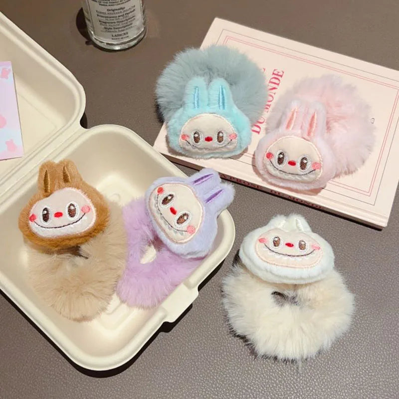 Labubu Plush Hairband – Cute Fluffy Hair Accessory for Girls
