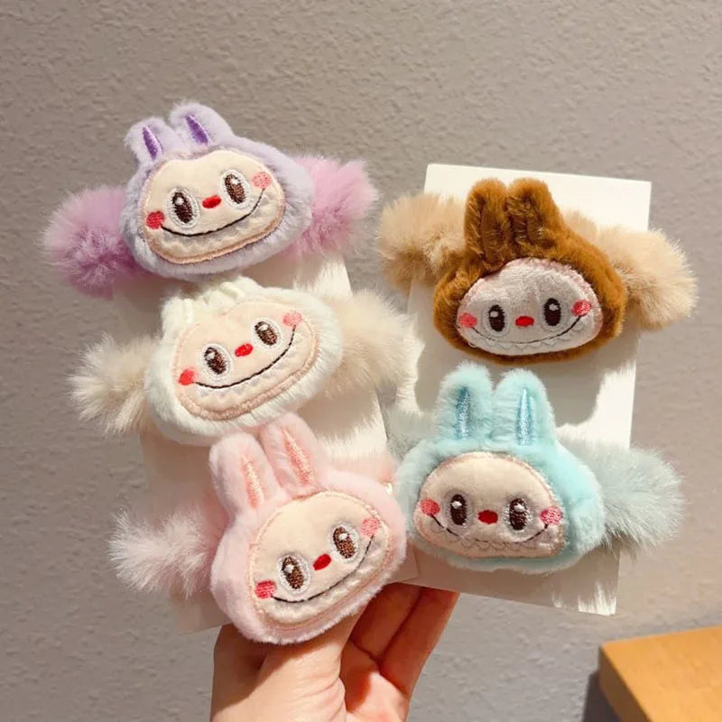 Labubu Plush Hairband – Cute Fluffy Hair Accessory for Girls