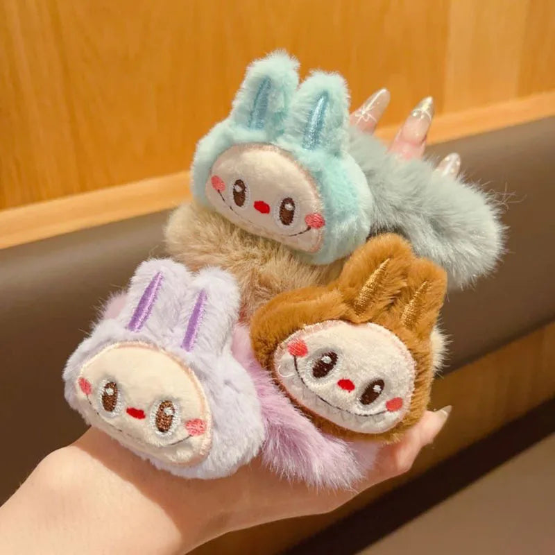 Labubu Plush Hairband – Cute Fluffy Hair Accessory for Girls