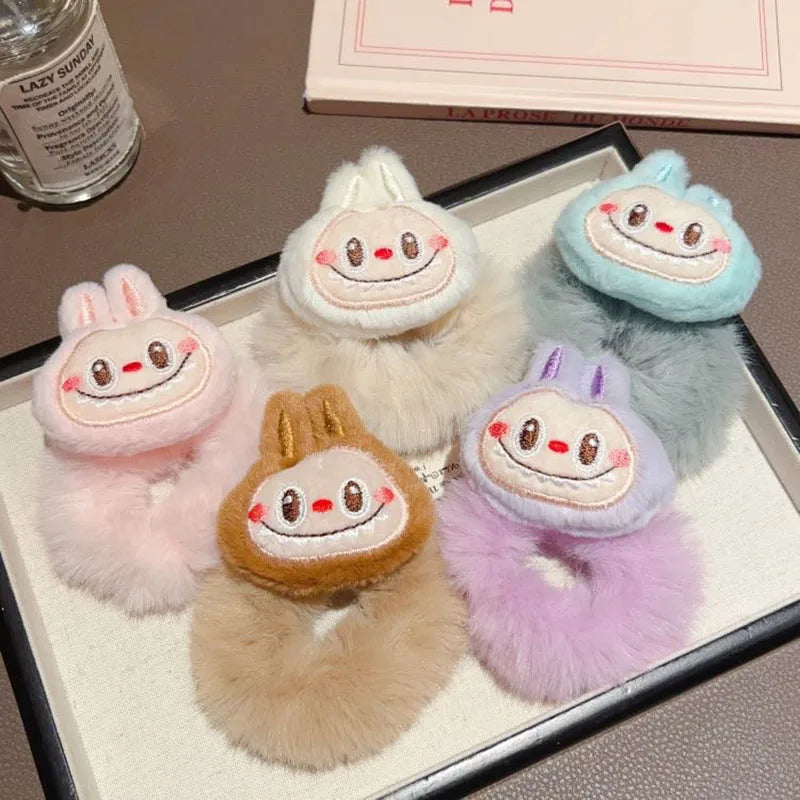 Labubu Plush Hairband – Cute Fluffy Hair Accessory for Girls