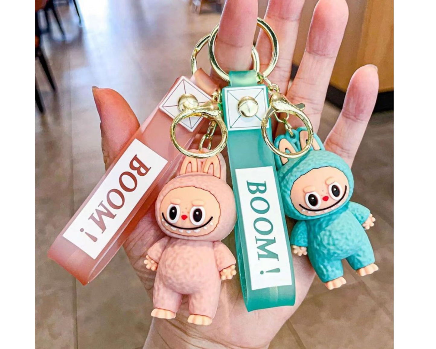 Labubu Keychain Set of 2 – Cute Plush Bag Charms & Key Rings