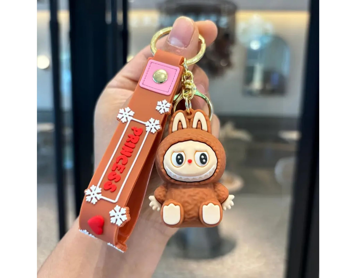 Labubu Keychain Set of 2 – Lanyard Strap Bag Charms & Key Rings