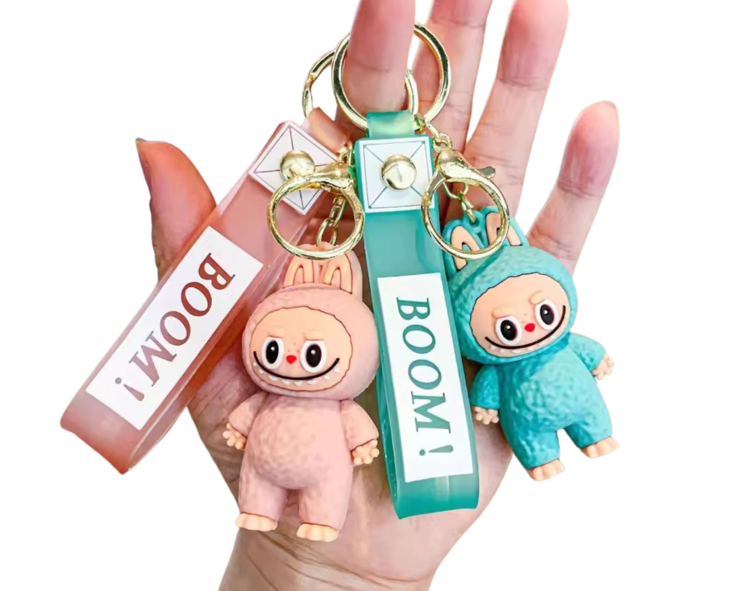 Labubu Keychain Set of 2 – Cute Plush Bag Charms & Key Rings