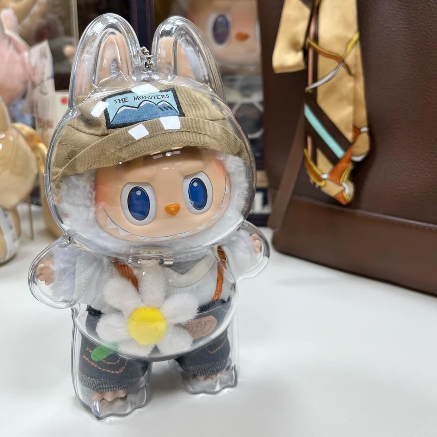Official Labubu Protective Case | Clear Keychain Cover with Silicone Strap