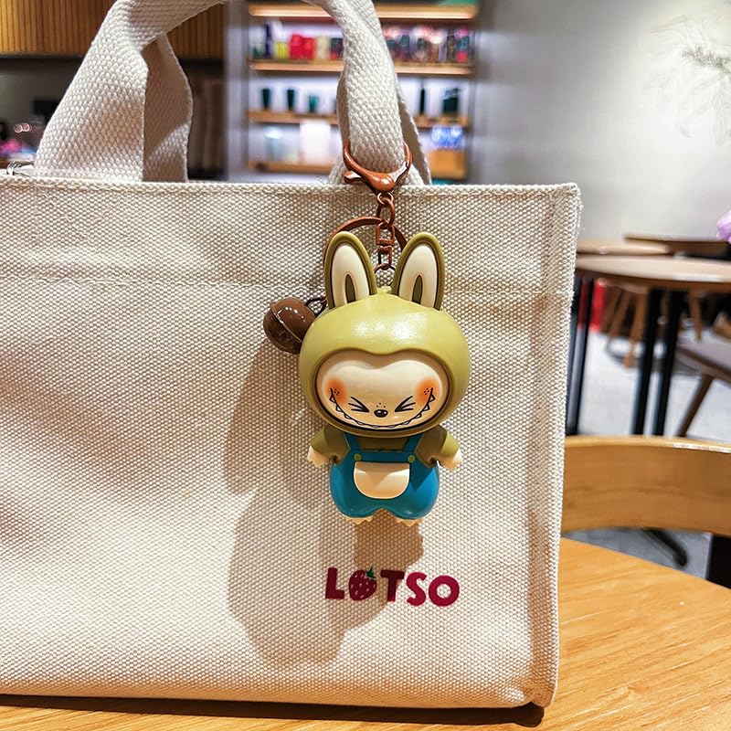 Labubu Keychain with Changeable Faces – Plush Bag Charm