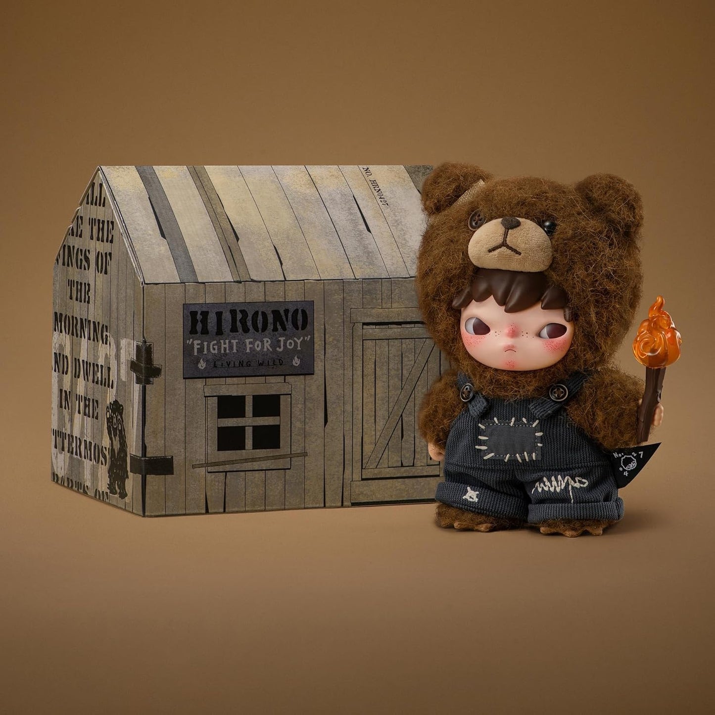 Pop Mart Hirono Living Wild Fight for Joy Plush Doll – 6.3 Inch Collectible Figure