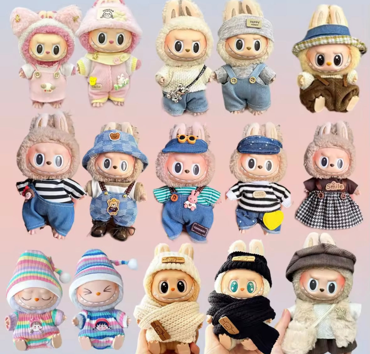 Official POP MART Labubu 17cm Plush Doll Clothes & Outfit Accessory Set