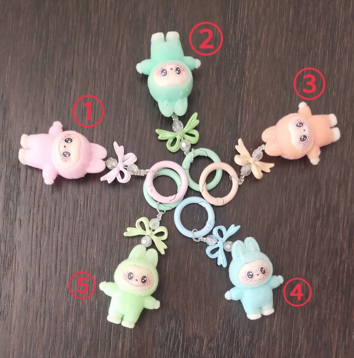 Labubu Keychain | Buy 1 or 4-Pack Cute Plush Bag Charms