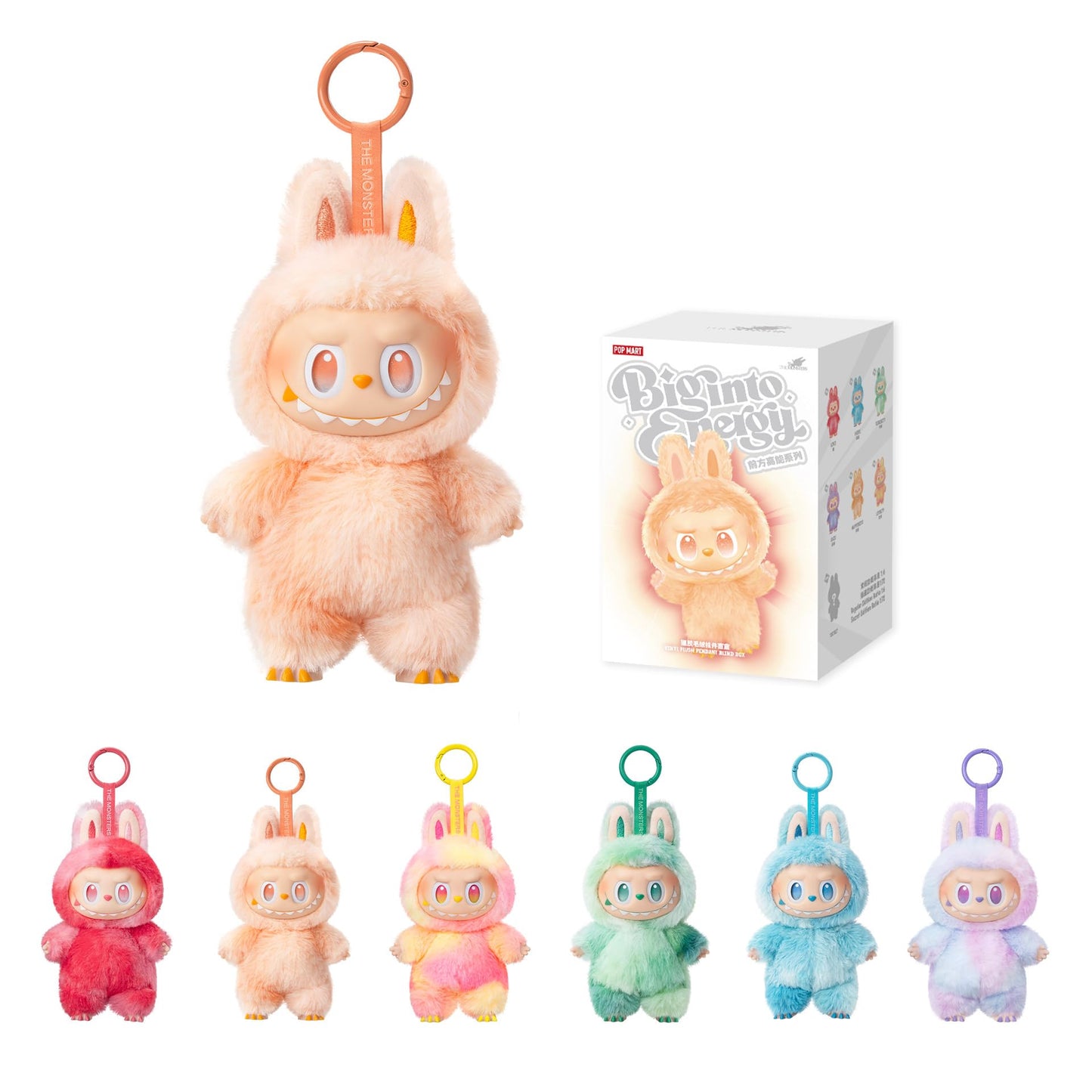 Labubu Keychain Single Box Big into Energy Doll Official Pop Mart