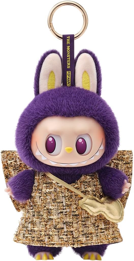 Labubu x Pronounce Wings of Fortune purple plush hanging card by Pop Mart