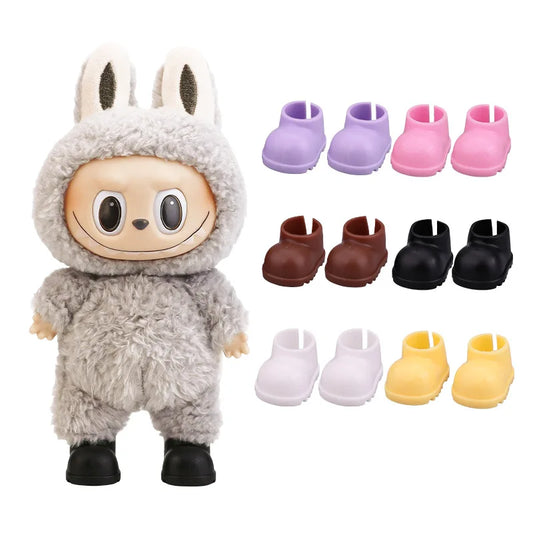 Cute Labubu doll shoes, colourful rain boots for 17cm Labubu V1 V2 V3